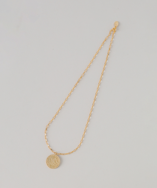 Chibi Jewels （チビジュエルズ）の「chibi jewels/チビジュエルズ mini rectangle chain Mex Coin necklace（ネックレス・レディース・ゴールド・FREE）」の6枚目の写真