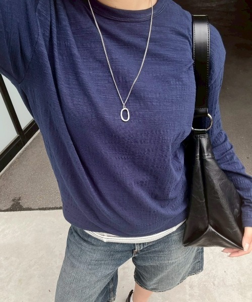 Chikashitsu +(チカシツプラス)の「【Chikashitsu +】oval ring necklace / 【チカシツプラス】オーバルリングネックレス(ネックレス・メンズ・シルバー・ONE SIZE)」の4枚目の写真