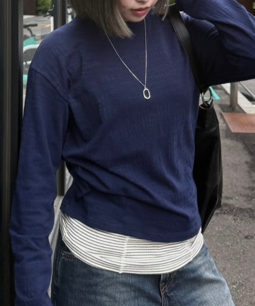 Chikashitsu +(チカシツプラス)の「【Chikashitsu +】oval ring necklace / 【チカシツプラス】オーバルリングネックレス(ネックレス・メンズ・シルバー・ONE SIZE)」の5枚目の写真