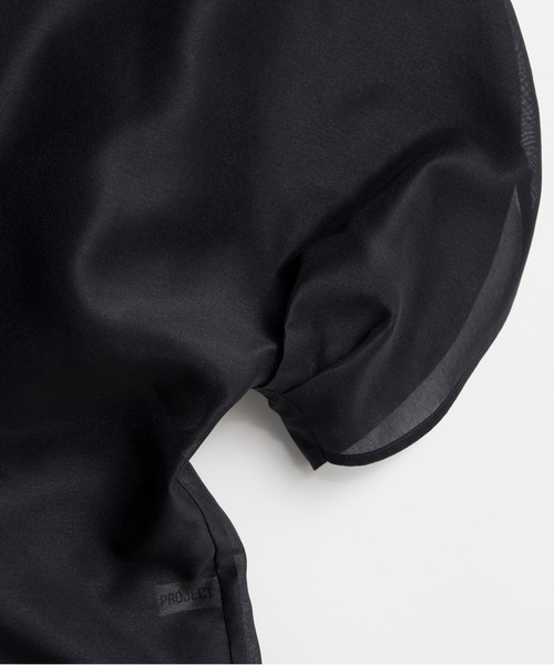 PRANK PROJECT(プランクプロジェクト)の「【2026Summer Pre-Order】オーガンジーパフトップ / Organza Puff-Sleeve Top(シャツ/ブラウス・レディース・アイボリー/ブラック・FREE)」の15枚目の写真