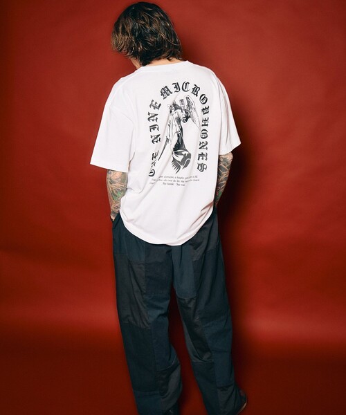 NineMicrophones(ナインマイクロフォンズ)の「NEMESIS TEE(Tシャツ/カットソー・メンズ・ブラック/バーガンディー/ホワイト・XX-LARGE/X-LARGE/LARGE/MEDIUM/SMALL)」の18枚目の写真