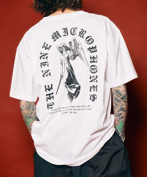 NineMicrophones(ナインマイクロフォンズ)の「NEMESIS TEE(Tシャツ/カットソー・メンズ・ブラック/バーガンディー/ホワイト・XX-LARGE/X-LARGE/LARGE/MEDIUM/SMALL)」の1枚目の写真