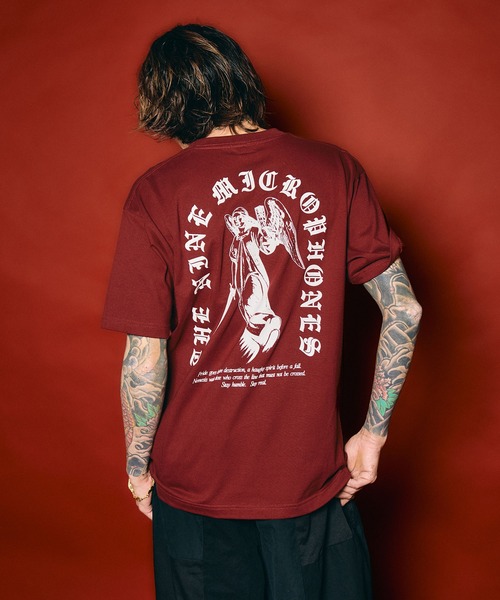 NineMicrophones(ナインマイクロフォンズ)の「NEMESIS TEE(Tシャツ/カットソー・メンズ・ブラック/バーガンディー/ホワイト・XX-LARGE/X-LARGE/LARGE/MEDIUM/SMALL)」の13枚目の写真