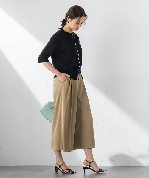 LAUTREAMONT(ロートレアモン)の「ツイミーツイルクロップドパンツ(その他パンツ・レディース・キャメル/ブラック・9号/11号)」の3枚目の写真