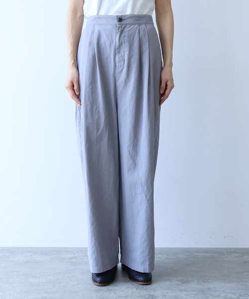 yuni(ユニ )の「△hightwist cotton producte dye highwaist cocoon pants(スラックス・レディース・チャコールグレー/グレー・FREE)」の14枚目の写真