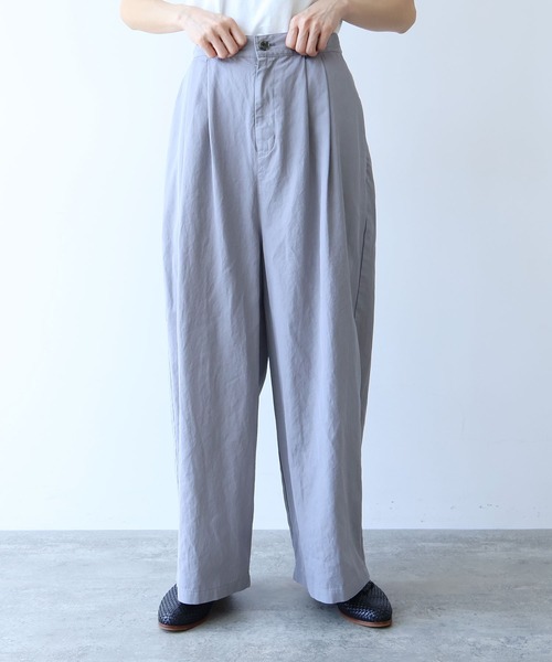 yuni(ユニ )の「△hightwist cotton producte dye highwaist cocoon pants(スラックス・レディース・チャコールグレー/グレー・FREE)」の10枚目の写真