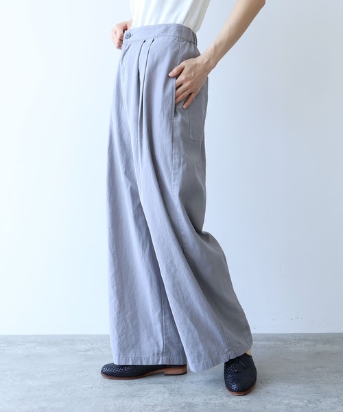 yuni(ユニ )の「△hightwist cotton producte dye highwaist cocoon pants(スラックス・レディース・チャコールグレー/グレー・FREE)」の11枚目の写真