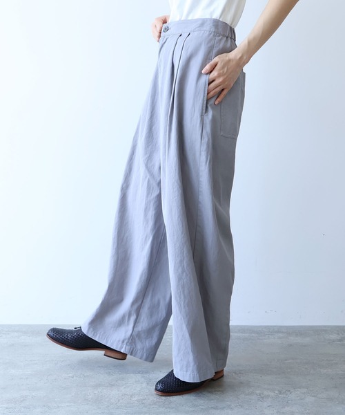 yuni(ユニ )の「△hightwist cotton producte dye highwaist cocoon pants(スラックス・レディース・チャコールグレー/グレー・FREE)」の12枚目の写真