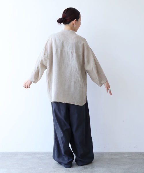 yuni(ユニ )の「△hightwist cotton producte dye highwaist cocoon pants(スラックス・レディース・チャコールグレー/グレー・FREE)」の5枚目の写真