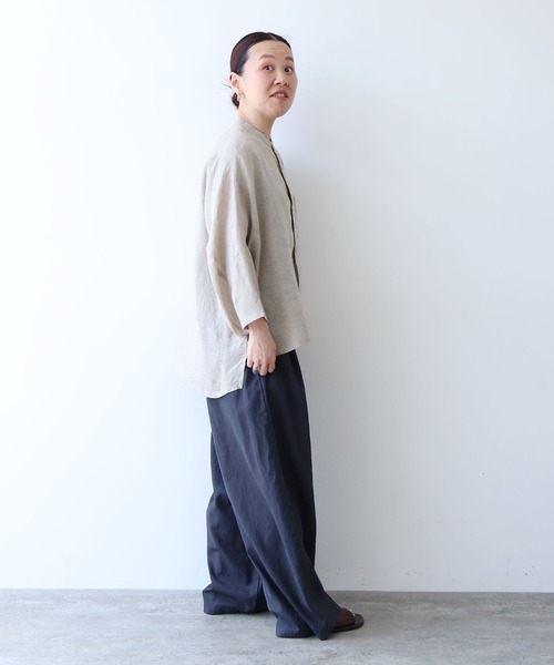 yuni(ユニ )の「△hightwist cotton producte dye highwaist cocoon pants(スラックス・レディース・チャコールグレー/グレー・FREE)」の6枚目の写真