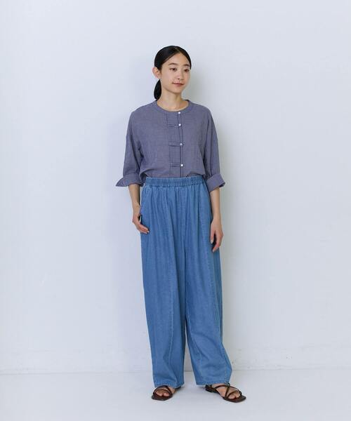 ADIEU TRISTESSE(アデュートリステス)の「4.8ozデニムバレルレッグパンツ(その他パンツ・レディース・インディゴブルー/ライトインディゴブルー・38)」の3枚目の写真