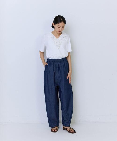 ADIEU TRISTESSE(アデュートリステス)の「4.8ozデニムバレルレッグパンツ(その他パンツ・レディース・インディゴブルー/ライトインディゴブルー・38)」の9枚目の写真