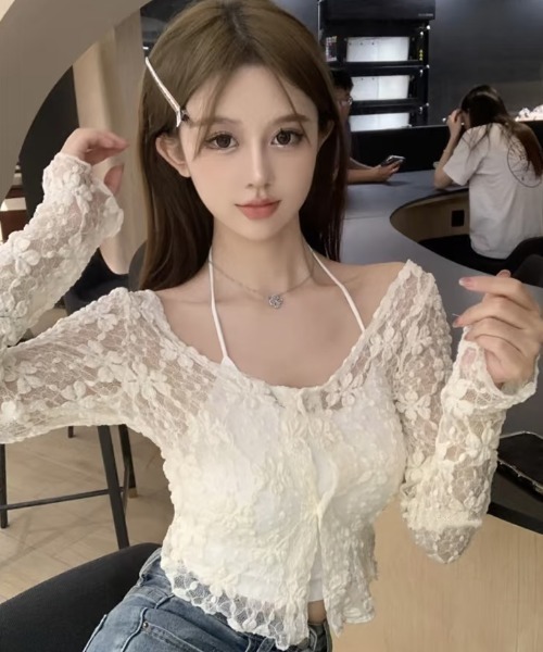 AVYL（アヴィル）の「フラワーレース ボレロカーディガン（Tシャツ/カットソー・レディース・ホワイト/ブラック/アイボリー・M）」の17枚目の写真