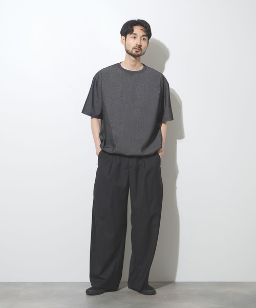 URBAN COLLECTION(アーバンコレクション)の「【URBANCOLECTION/リアルスタンダード】 ツイルタックカーブスラックス ルーズシルエットパンツ(スラックス・メンズ・グレー/ブラック/ブラウン・S/M/L/XL)」の15枚目の写真