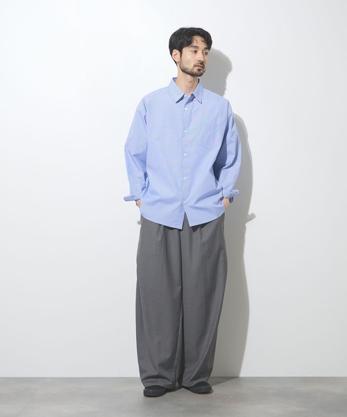 URBAN COLLECTION(アーバンコレクション)の「【URBANCOLECTION/リアルスタンダード】 ツイルタックカーブスラックス ルーズシルエットパンツ(スラックス・メンズ・グレー/ブラック/ブラウン・S/M/L/XL)」の17枚目の写真