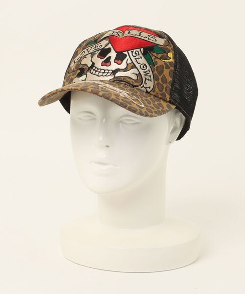 Ed Hardy(エドハーディー)の「Ed Hardy/エド・ハーディー メッシュキャップ 帽子 レディース メンズ(キャップ・メンズ・ブラック系その他・FREE)」の2枚目の写真