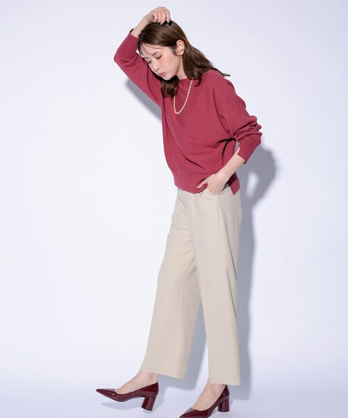 ANY SIS（エニィスィス）の「ウーステッドエステル ワイドパンツ（その他パンツ・レディース・ライトグレー系/グレー系/アイボリー系・SMALL/LARGE/MEDIUM）」の7枚目の写真