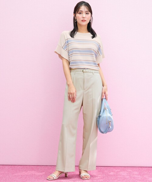 ANY SIS（エニィスィス）の「ウーステッドエステル ワイドパンツ（その他パンツ・レディース・ライトグレー系/グレー系/アイボリー系・SMALL/LARGE/MEDIUM）」の8枚目の写真