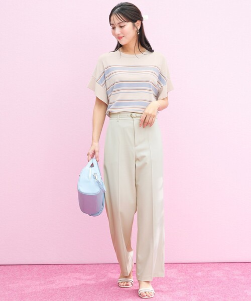 ANY SIS（エニィスィス）の「ウーステッドエステル ワイドパンツ（その他パンツ・レディース・ライトグレー系/グレー系/アイボリー系・SMALL/LARGE/MEDIUM）」の9枚目の写真