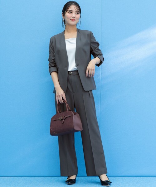 ANY SIS（エニィスィス）の「ウーステッドエステル ワイドパンツ（その他パンツ・レディース・ライトグレー系/グレー系/アイボリー系・SMALL/LARGE/MEDIUM）」の17枚目の写真