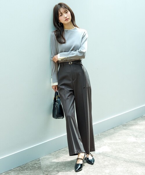 ANY SIS（エニィスィス）の「ウーステッドエステル ワイドパンツ（その他パンツ・レディース・ライトグレー系/グレー系/アイボリー系・SMALL/LARGE/MEDIUM）」の20枚目の写真