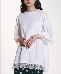 ROSE BUD | LACE DOCKING BIG TEE(Tシャツ/カットソー)