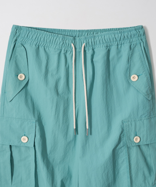 GARMENTS FAB（ガーメンツファブ）の「8 Buttons Parachute Nylon Pants (MINT)（スウェットパンツ・レディース・その他・MEDIUM/LARGE）」の3枚目の写真