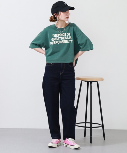 OMNES(オムネス)の「ストレッチデニム バルーンパンツ(デニムパンツ・レディース・ワンウォッシュ/ブラック系・WOMENS S)」の9枚目の写真