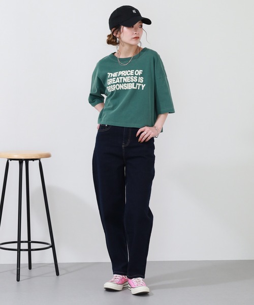 OMNES(オムネス)の「ストレッチデニム バルーンパンツ(デニムパンツ・レディース・ワンウォッシュ/ブラック系・WOMENS S)」の10枚目の写真