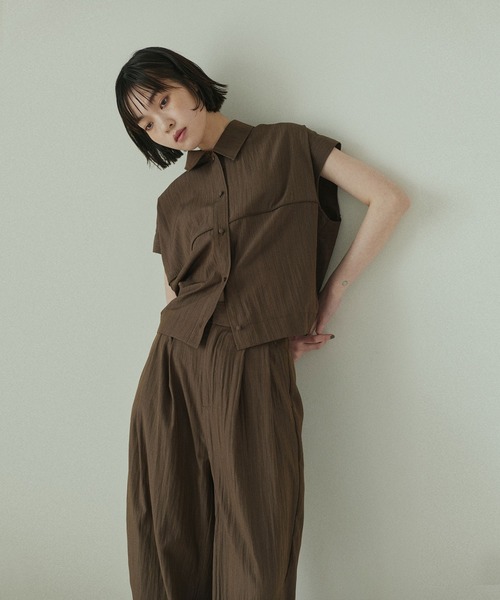  hellam（へラム）の「リネンライクコクーンシャツ（シャツ/ブラウス・レディース・アイボリー/ブラック/グレイッシュベージュ/ブラウン・FREE）」の11枚目の写真