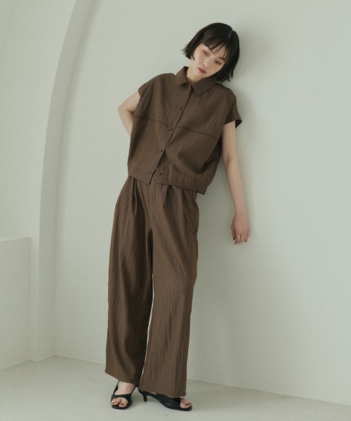  hellam（へラム）の「リネンライクコクーンシャツ（シャツ/ブラウス・レディース・アイボリー/ブラック/グレイッシュベージュ/ブラウン・FREE）」の5枚目の写真