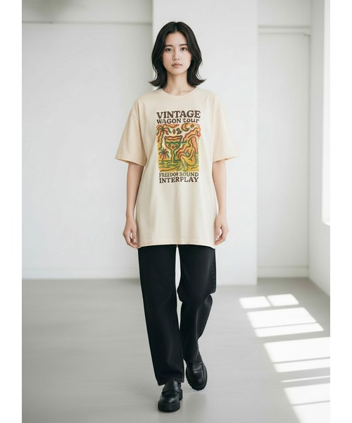 INTERPLAY(インタープレイ)の「【INTERPLAY】70s Art S/S Tee Shirt(Tシャツ/カットソー・メンズ・ホワイト/ナチュラル・MEDIUM/X-LARGE)」の5枚目の写真