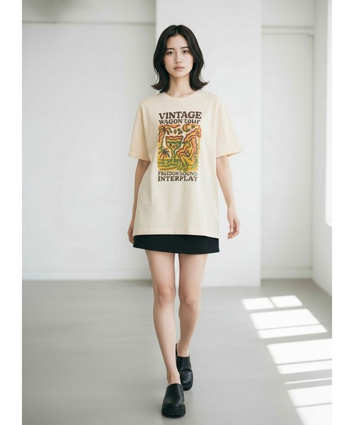 INTERPLAY(インタープレイ)の「【INTERPLAY】70s Art S/S Tee Shirt(Tシャツ/カットソー・メンズ・ホワイト/ナチュラル・MEDIUM/X-LARGE)」の3枚目の写真
