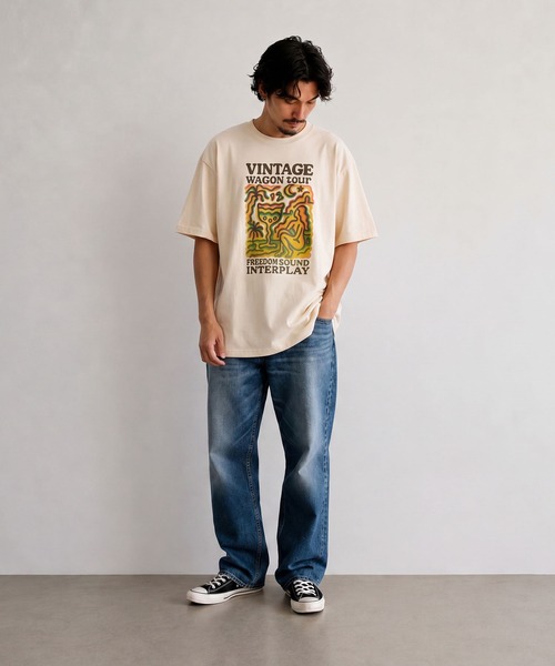 INTERPLAY(インタープレイ)の「【INTERPLAY】70s Art S/S Tee Shirt(Tシャツ/カットソー・メンズ・ホワイト/ナチュラル・MEDIUM/X-LARGE)」の6枚目の写真