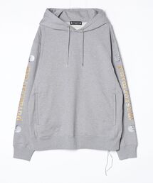 METALLIC SKULL ZIP UP HOODIE