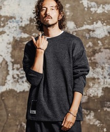 Jih Nunc（ジーヌンク）の「mn3269- 畔編みクルーネックニットソー(JIH-R1227)（ニット/セーター）」