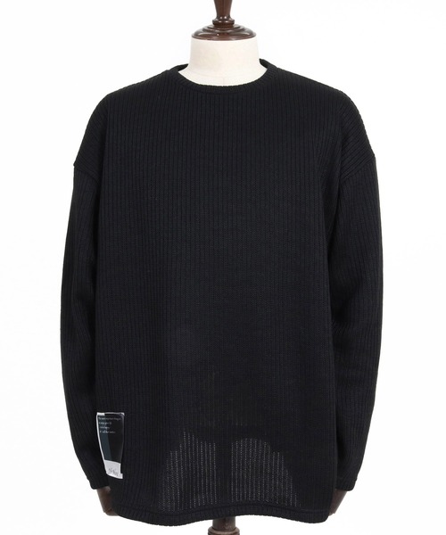 Jih Nunc(ジーヌンク)の「mn3269- 畔編みクルーネックニットソー(JIH-R1227)(ニット/セーター・メンズ・ベージュ/ブラック/チャコール・L/M/S)」の15枚目の写真