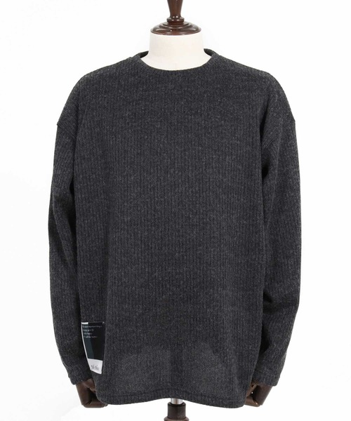 Jih Nunc(ジーヌンク)の「mn3269- 畔編みクルーネックニットソー(JIH-R1227)(ニット/セーター・メンズ・ベージュ/ブラック/チャコール・L/M/S)」の16枚目の写真