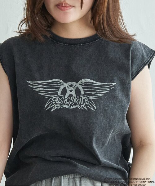 Aerosmith エアロスミス」ノースリT バンドT（タンクトップ