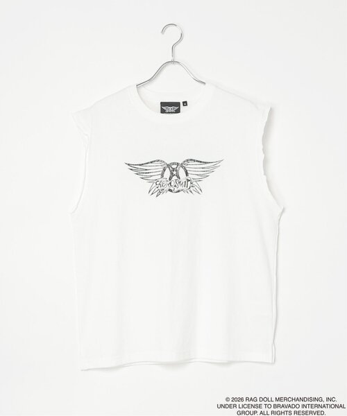 VENCEEXCHANGE(ヴァンスエクスチェンジ)の「「Aerosmith エアロスミス」ノースリT バンドT(タンクトップ・メンズ・ホワイト/ブラック・L/LL/M)」の22枚目の写真