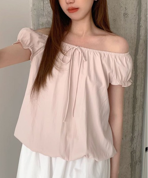 Chiina（チーナ）の「【Chiina】フリルスリーブフェミニントップス（Tシャツ/カットソー・レディース・グレー・FREE）」の22枚目の写真