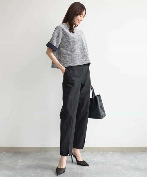 MK MICHEL KLEIN（エムケーミッシェルクラン）の「[洗える]カラフルネップ ジャージーツイードカットソー（Tシャツ/カットソー・レディース・ネイビー/ライトグレー・38）」の6枚目の写真