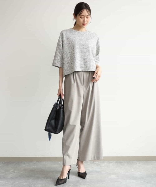 MK MICHEL KLEIN（エムケーミッシェルクラン）の「[洗える]カラフルネップ ジャージーツイードカットソー（Tシャツ/カットソー・レディース・ネイビー/ライトグレー・38）」の11枚目の写真
