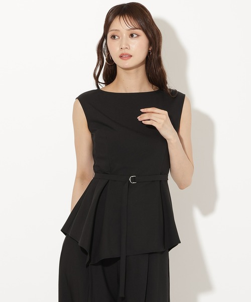 AND COUTURE(アンドクチュール)の「イレヘムタックペプラムブラウス(シャツ/ブラウス・レディース・ブラウン/ブラック/ベージュ・FREE)」の11枚目の写真