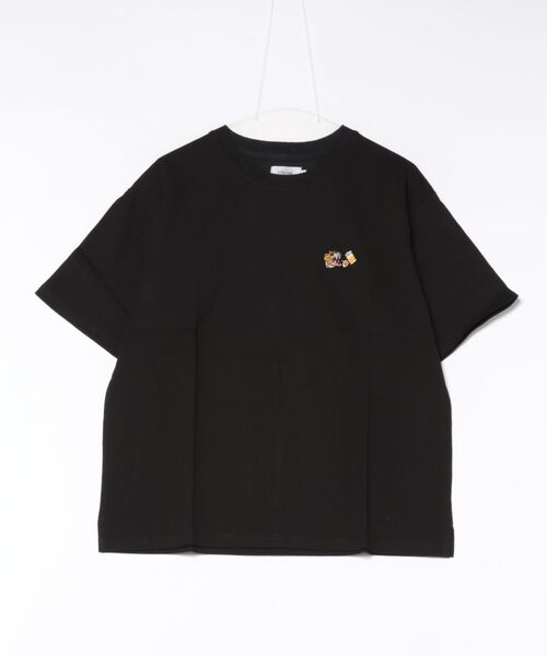NO WAY(ノーウェイ)の「/ATELANE/16/-OE天竺ワンポイント刺繍TEE(トラ、ヒョウ)(Tシャツ/カットソー・メンズ・ホワイト系その他/ブラック系その他/ホワイト・MEDIUM/LARGE)」の3枚目の写真