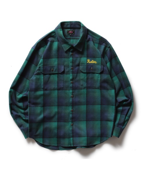 ROTAR(ローター)の「Shaggy Ombre Work Shirt(シャツ/ブラウス・メンズ・ブルー/グリーン/ブラック・X-LARGE/LARGE/MEDIUM)」の3枚目の写真