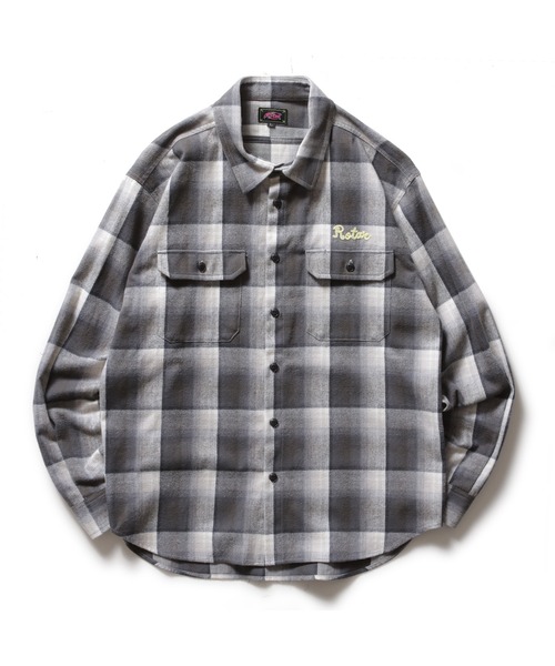 ROTAR(ローター)の「Shaggy Ombre Work Shirt(シャツ/ブラウス・メンズ・ブルー/グリーン/ブラック・X-LARGE/LARGE/MEDIUM)」の2枚目の写真