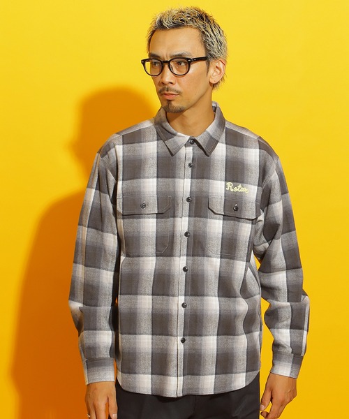 ROTAR(ローター)の「Shaggy Ombre Work Shirt(シャツ/ブラウス・メンズ・ブルー/グリーン/ブラック・X-LARGE/LARGE/MEDIUM)」の4枚目の写真