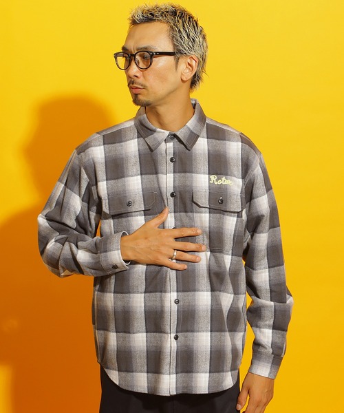 ROTAR(ローター)の「Shaggy Ombre Work Shirt(シャツ/ブラウス・メンズ・ブルー/グリーン/ブラック・X-LARGE/LARGE/MEDIUM)」の5枚目の写真