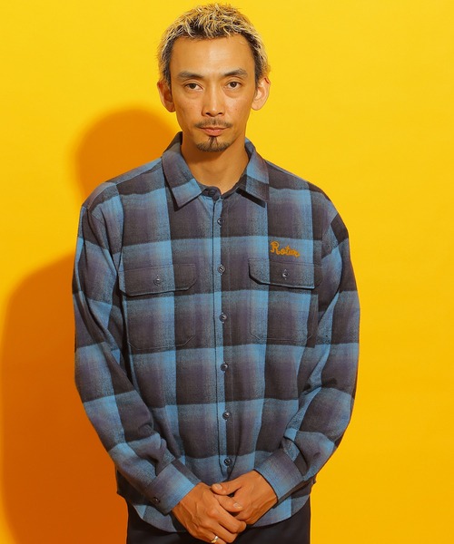 ROTAR(ローター)の「Shaggy Ombre Work Shirt(シャツ/ブラウス・メンズ・ブルー/グリーン/ブラック・X-LARGE/LARGE/MEDIUM)」の6枚目の写真